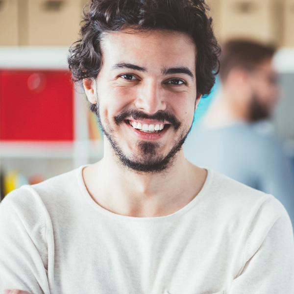 adult man smiling