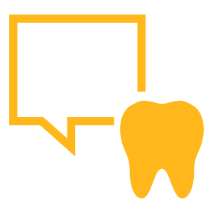 tooth and conversation bubble icon